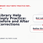 Library Help Reply Practice: Before and After Corrections